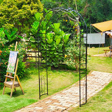 Load image into Gallery viewer, SCENDOR Garden Arbor Curved Metal Arch Trellis for Climbing Plants