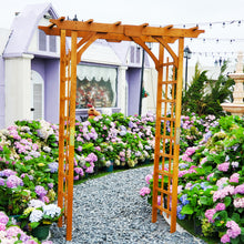 Load image into Gallery viewer, SCENDOR 82.6" High x 63.4'' Wide Wooden Garden Arbor