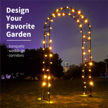 Load image into Gallery viewer, SCENDOR Garden Arbor Curved Metal Arch Trellis for Climbing Plants