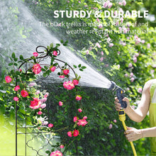 Load image into Gallery viewer, SCENDOR Garden Metal Frame Trellis for Climbing Plants (60 *16 Inch, Pack of 2, Black)