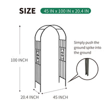Load image into Gallery viewer, SCENDOR Garden Arches Arbors Curved Metal Plants Trellis Use for Climbing Plants