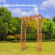 Load image into Gallery viewer, SCENDOR 82.6" High x 63.4'' Wide Wooden Garden Arbor