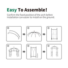 Load image into Gallery viewer, SCENDOR French Style Birdcage Shape Heavy Duty Gazebo Garden Arches Arbors Durable Iron Trellis