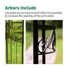 Load image into Gallery viewer, SCENDOR Garden Arbor Curved Metal Arch Trellis for Climbing Plants