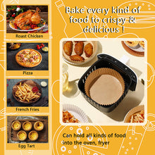 Load image into Gallery viewer, Flohover 100 PCS Food Grade Air Fryer Disposable Paper Liner

