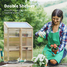 Load image into Gallery viewer, SCENDOR Cold Frames Greenhouse Wooden Design for Garden Plant Germination Outdoor Indoor
