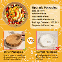 Load image into Gallery viewer, Flohover 100 PCS Food Grade Air Fryer Disposable Paper Liner
