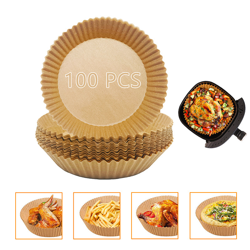 Flohover 100 PCS Food Grade Air Fryer Disposable Paper Liner
