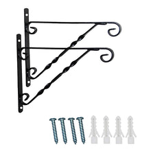 Load image into Gallery viewer, SCENDOR Outdoor Hanging Bracket Iron Hooks 2 Pack（12inch）

